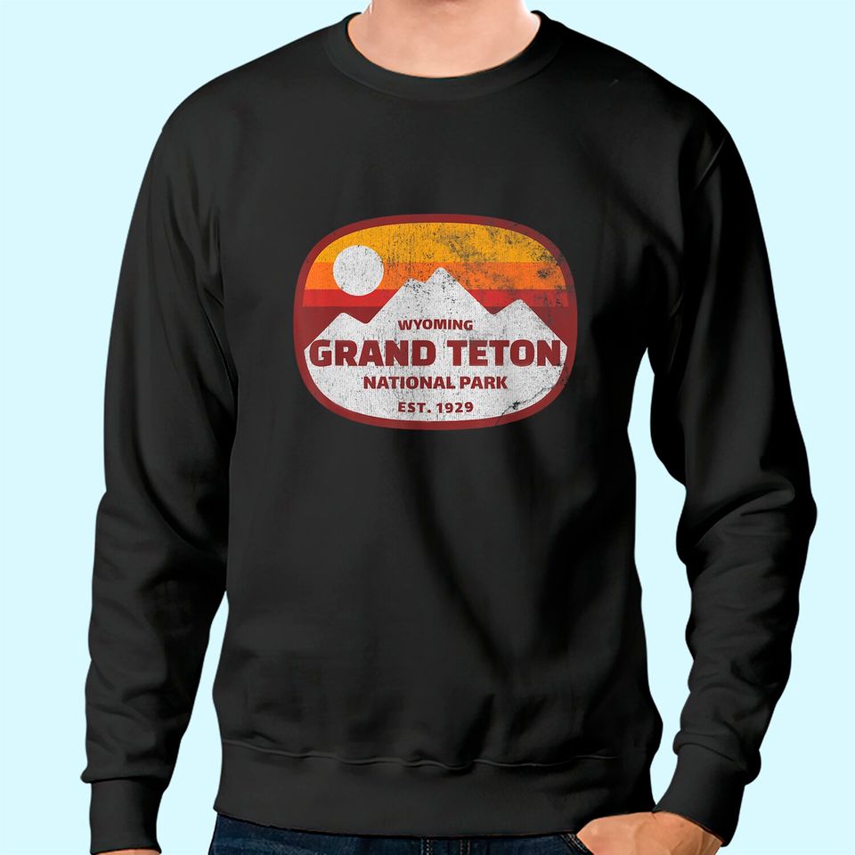 Vintage Grand Teton National Park Sweatshirt -- Distressed