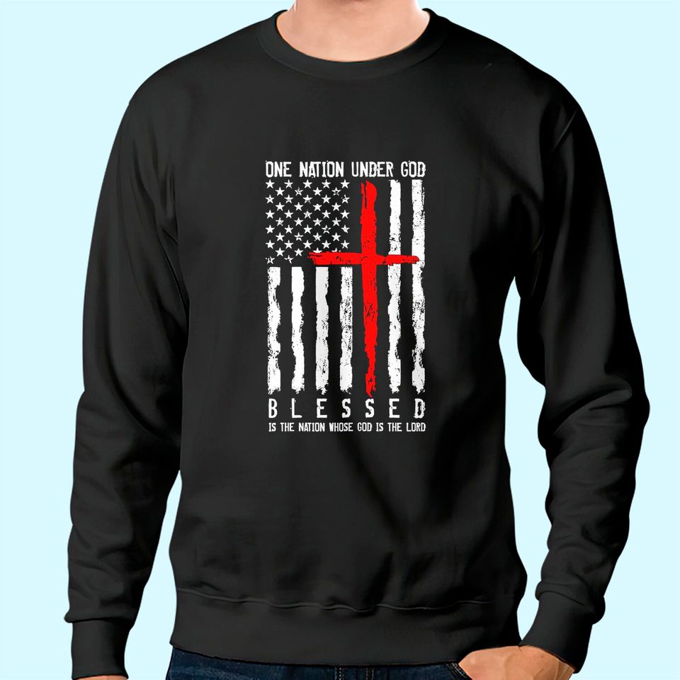 Patriotic Christian Tshirts "Blessed" One Nation Under God