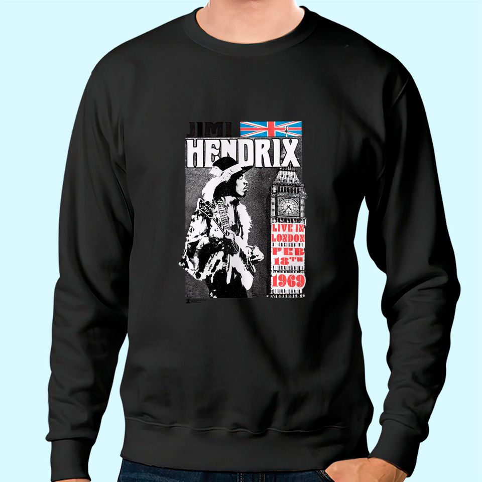Jimi Hendrix - Mens Live in London Sweatshirt
