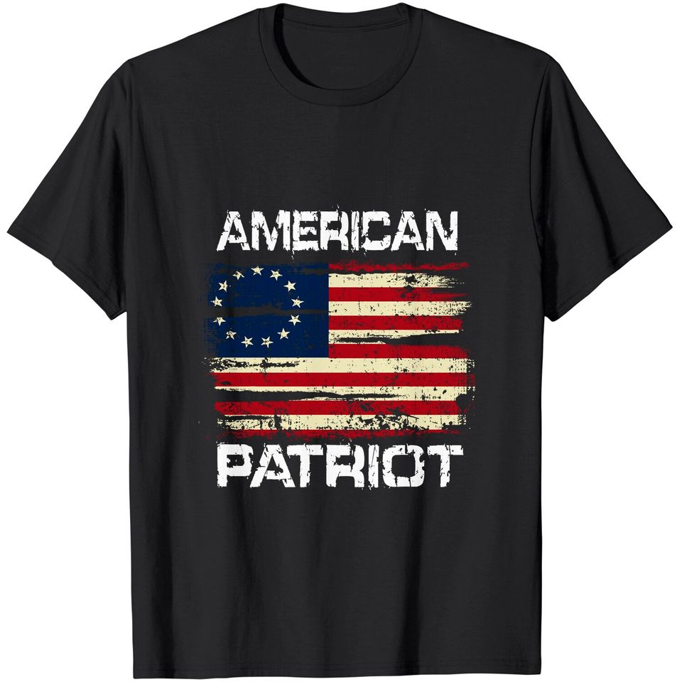 Betsy Ross American Flag 13 Star Colonies American Patriot T-Shirt