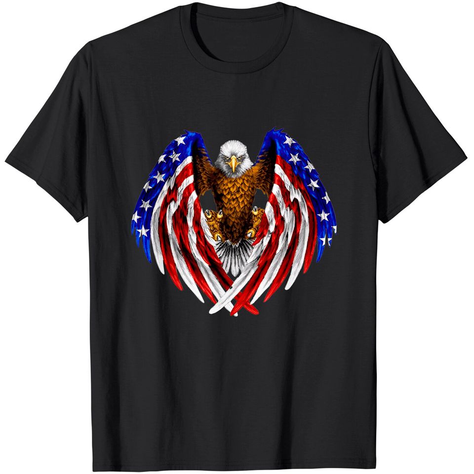 American Eagle Patriot T-Shirt US Flag With Eagle Gift Shirt Premium T-Shirt