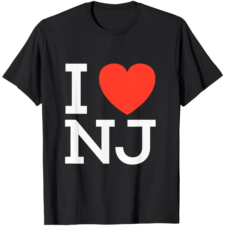 I Love NJ Heart T-Shirt