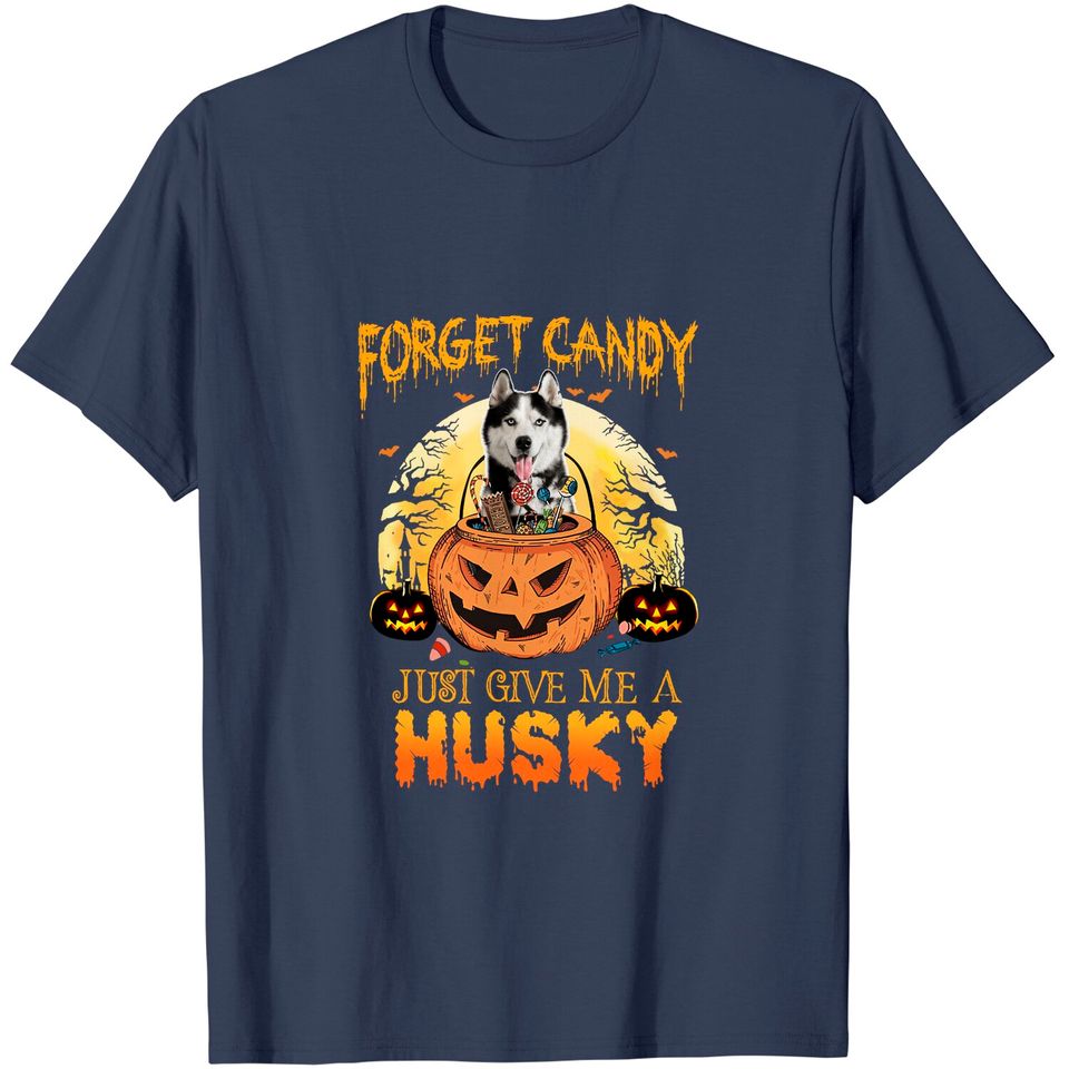 Candy Pumpkin Husky Dog T-Shirt