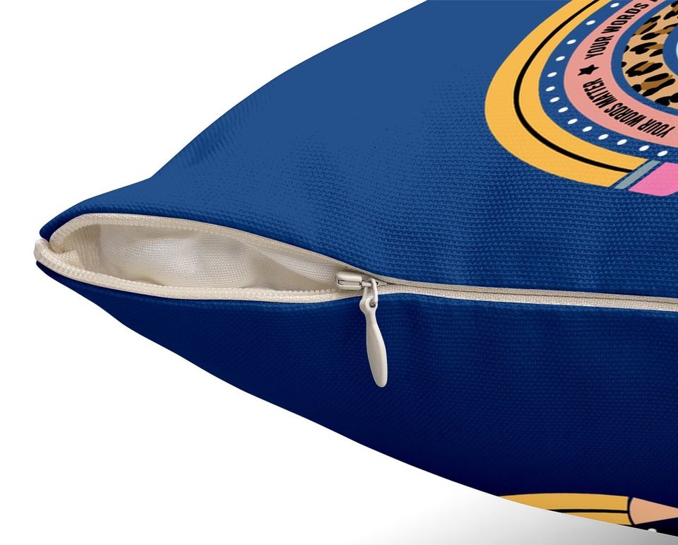 Speech Therapy Leopard Rainbow Throw Pillow