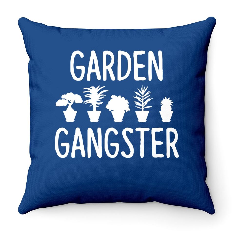Garden Gangster Throw Pillow