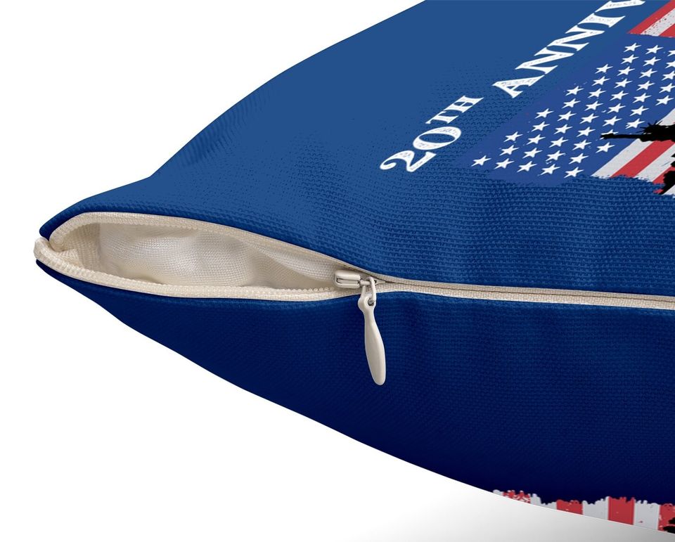 Never Forget 9/11 20th Anniversary 2021 Usa Flag Throw Pillow