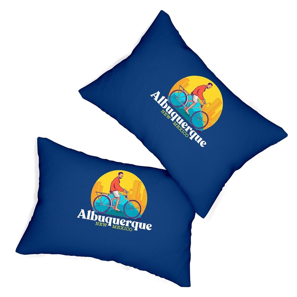 Albuquerque New Mexico 80s Retro Lumbar Pillow