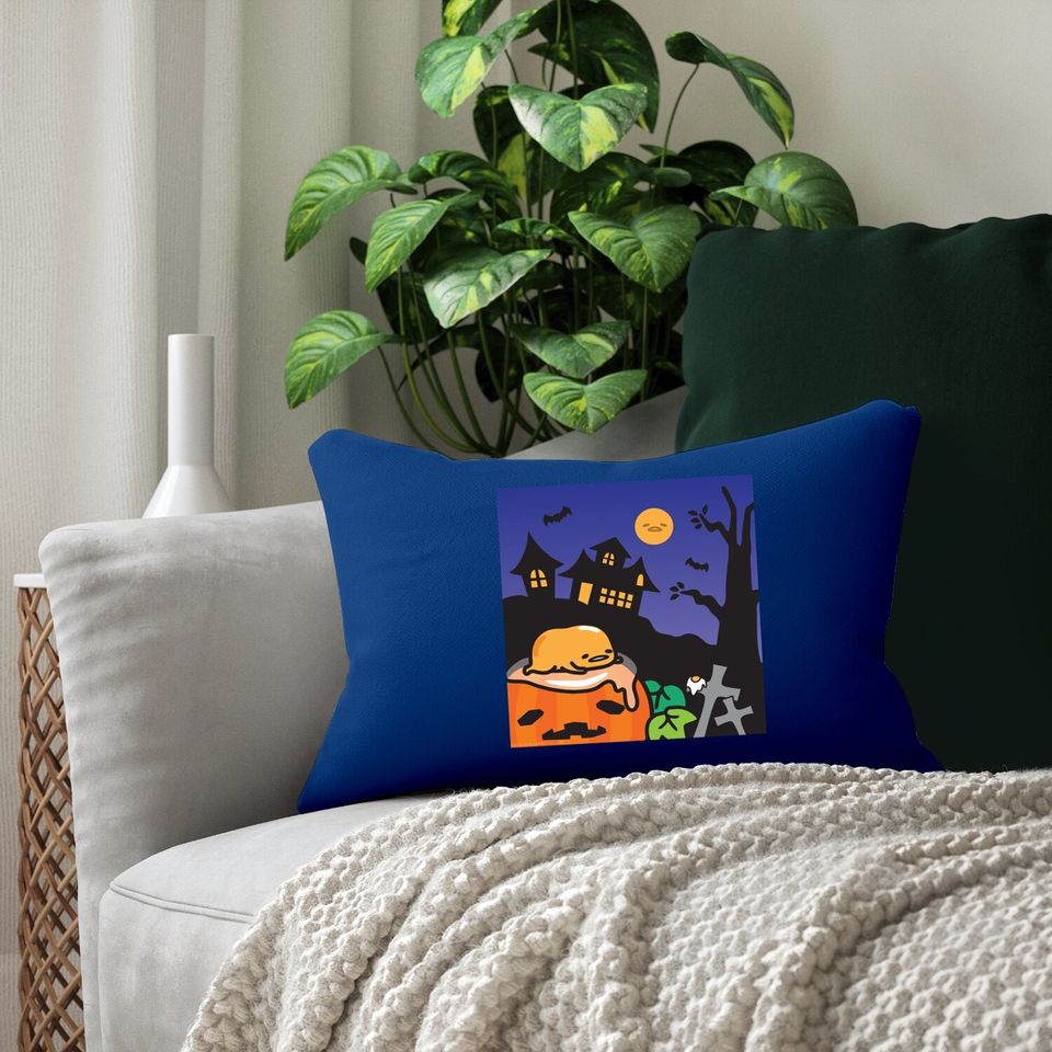 Gudetama Haunted House Halloween Lumbar Pillow