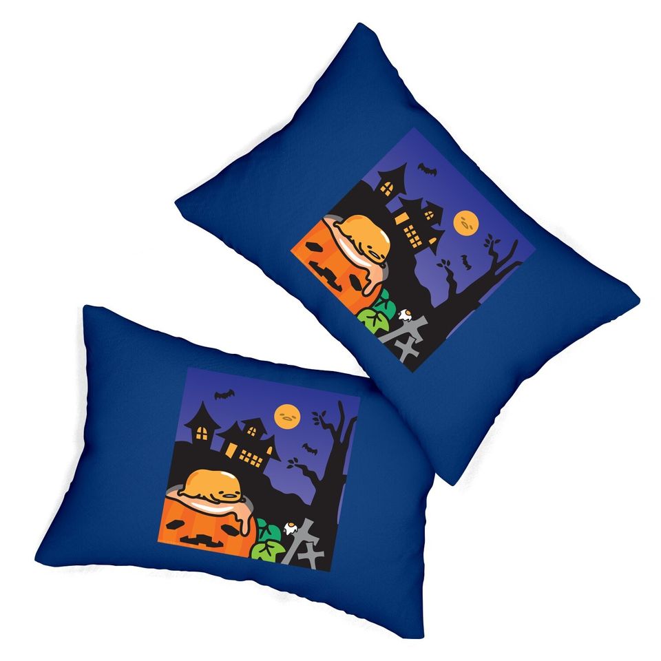 Gudetama Haunted House Halloween Lumbar Pillow