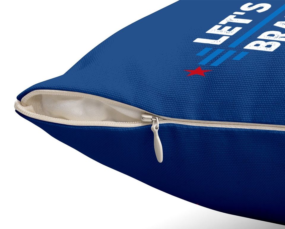 Let's Go Brandon Conservative Anti Liberal Us Flag Throw Pillow