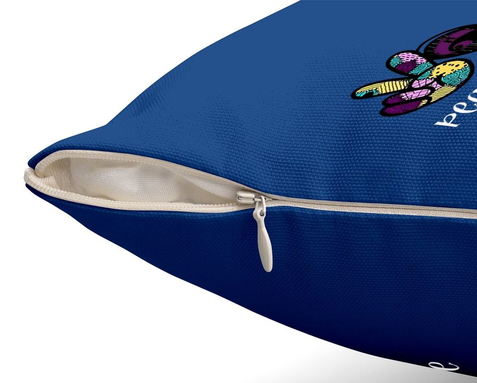 Peace Love Night Mare Throw Pillow