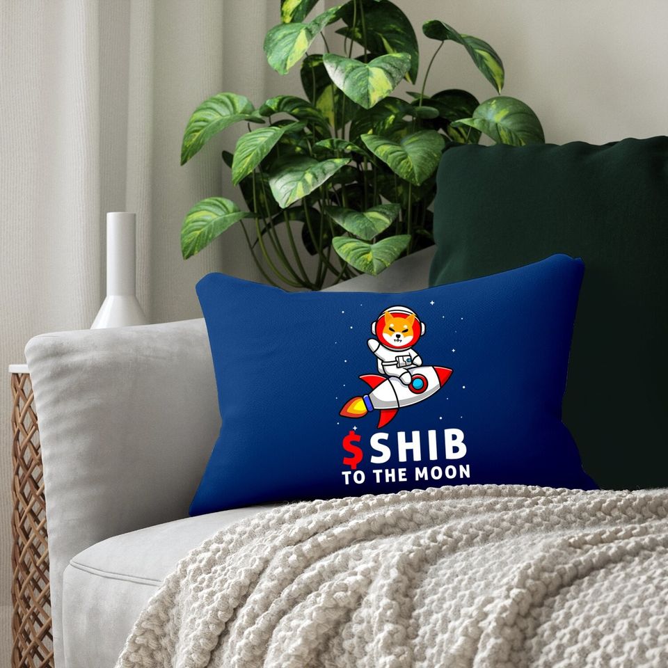 Shiba To The Moon Lumbar Pillow