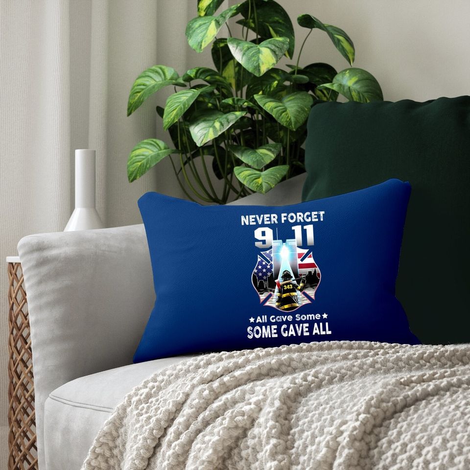 Never Forget 9-11-2001 20th Anniversary Lumbar Pillow