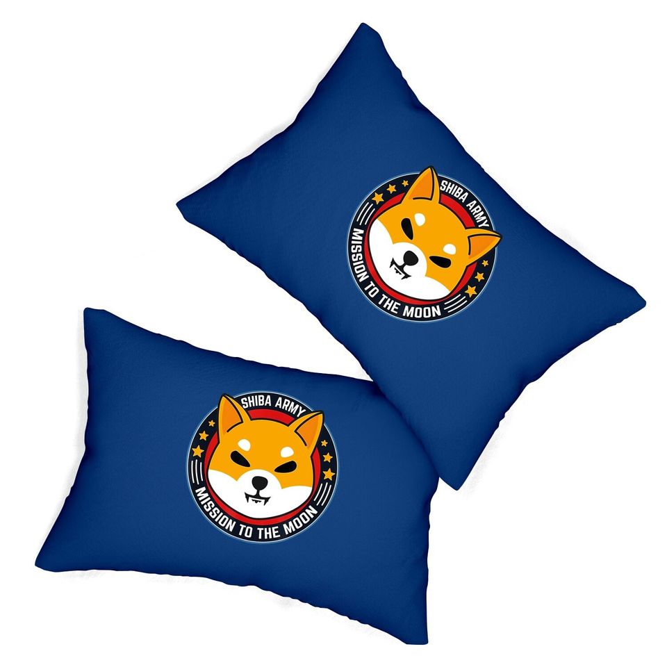 Shiba Inu Token Crypto Coin Cryptocurrency Lumbar Pillow