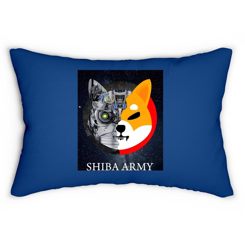 Shibu Inu Crypto Currency Meme Lumbar Pillow