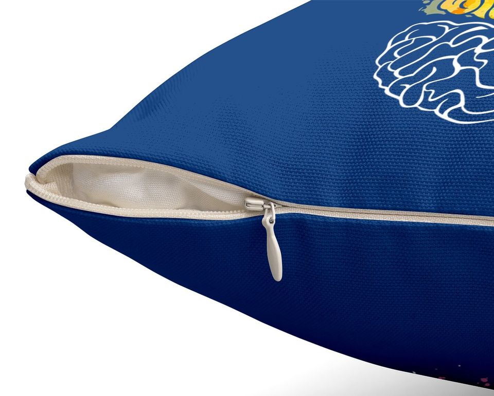 Neurodiversity Throw Pillow Autism Spectrum Rainbow Brain Throw Pillow