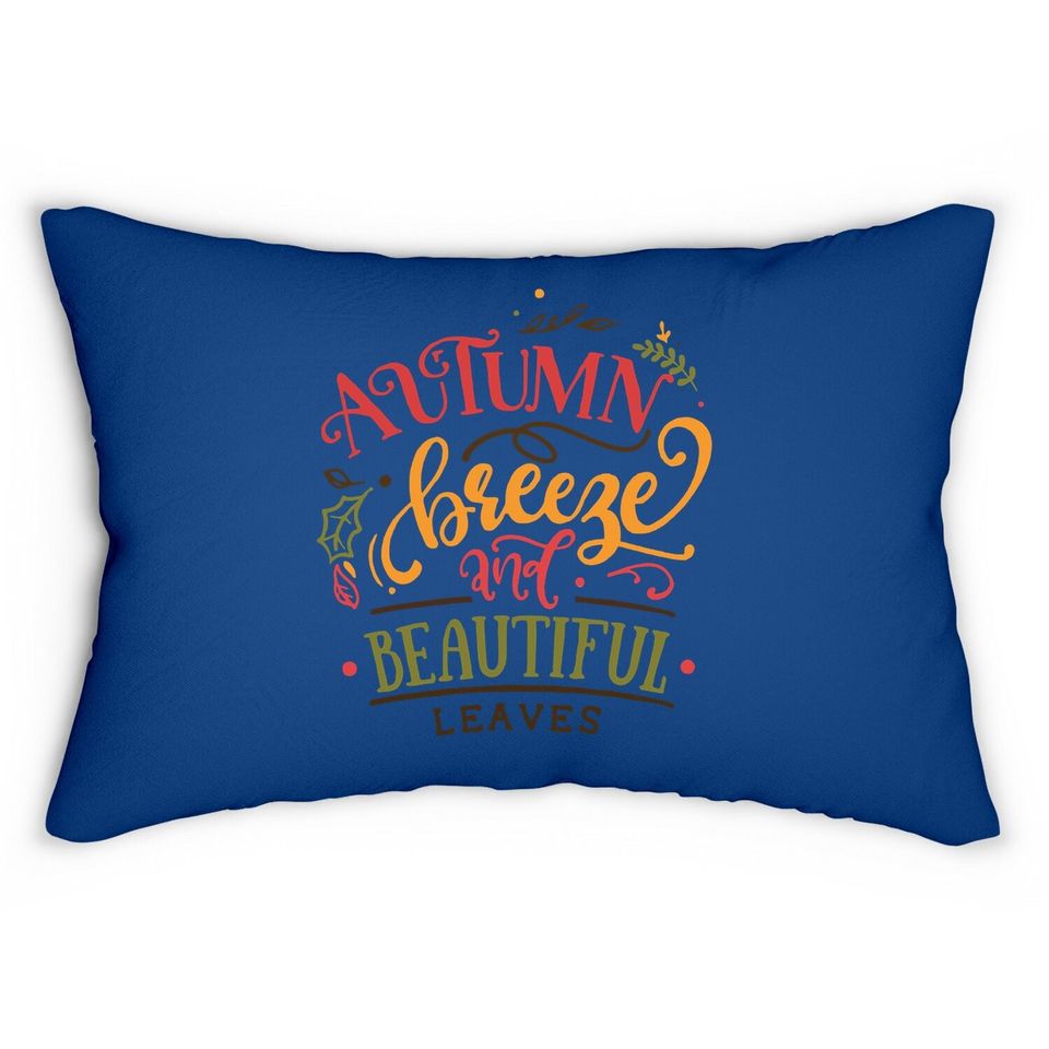 Autumn Breeze And Beautiful Leaves Fall Season Lumbar Pillow