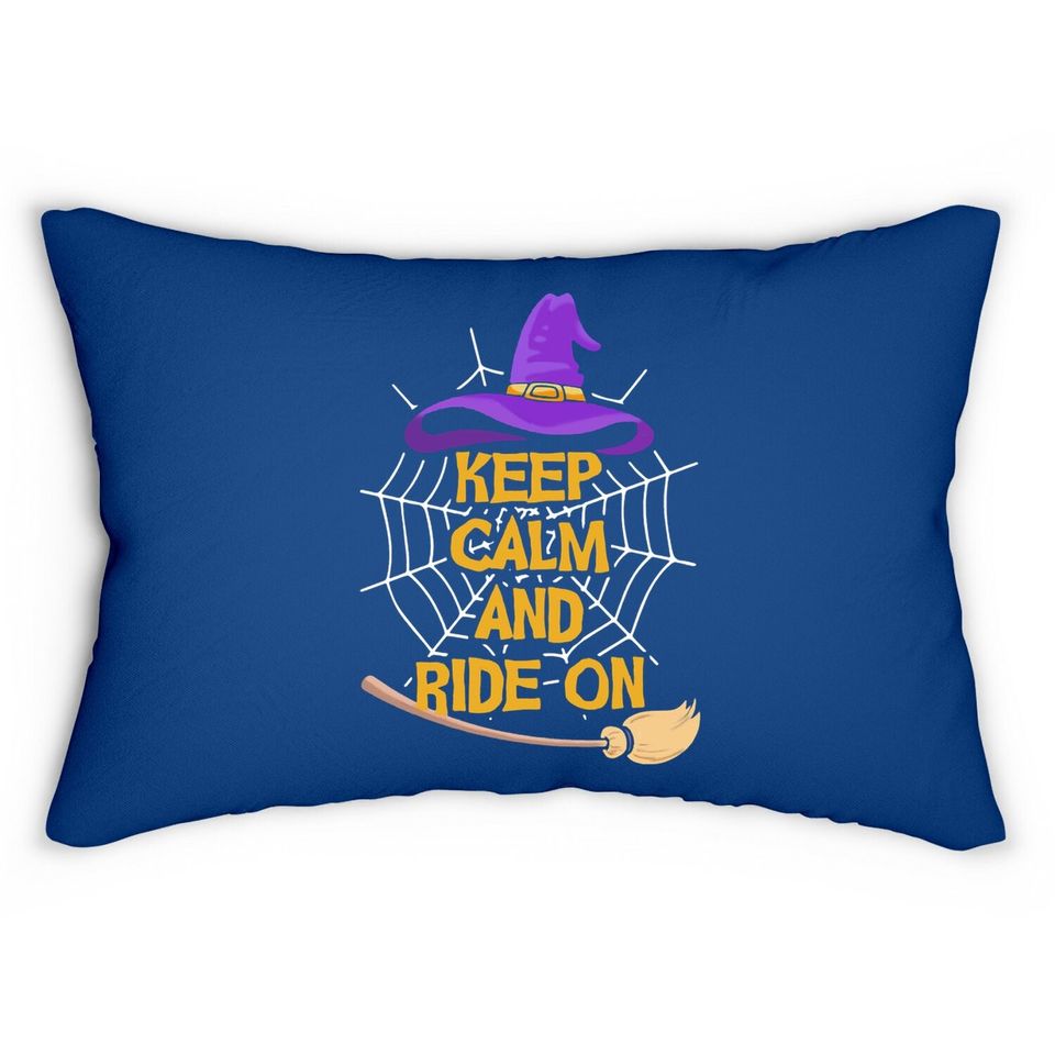 Keep Calm And Ride On Halloween Lumbar Pillow