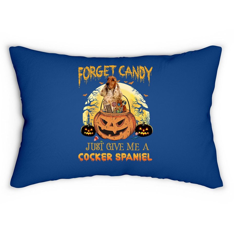 Candy Pumpkin Cocker Spaniel Lumbar Pillow
