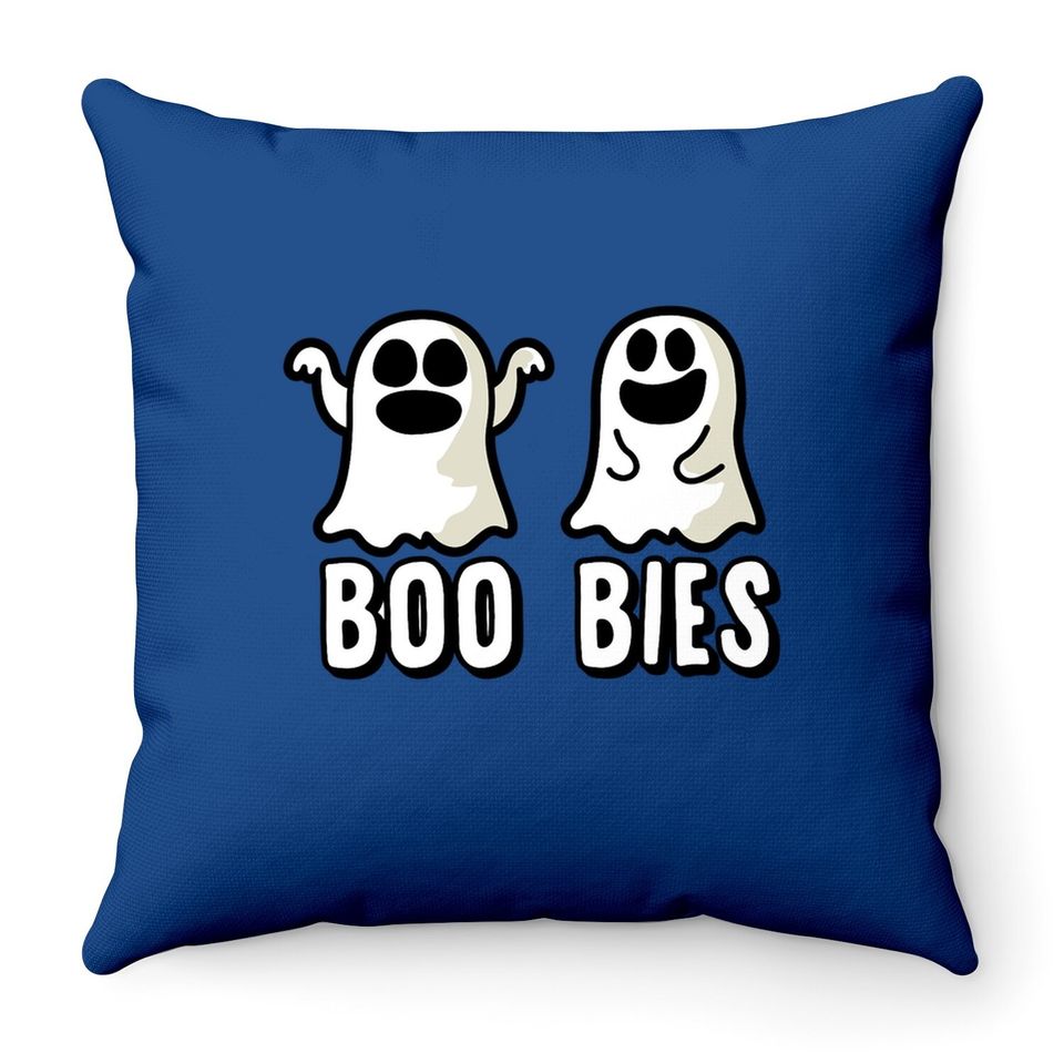 Boobies Ghost Halloween Throw Pillow