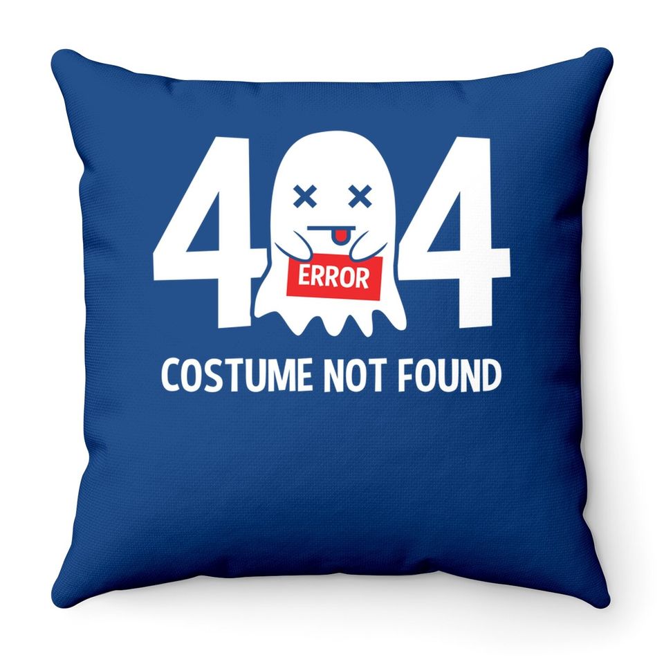 Error 404 Costume Not Found Ghost Halloween Costume Throw Pillow