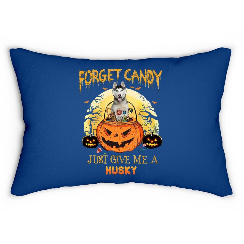 Candy Pumpkin Husky Lumbar Pillow