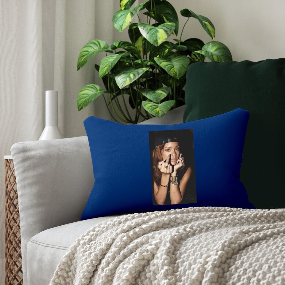 Rihanna Singer Lumbar Pillow