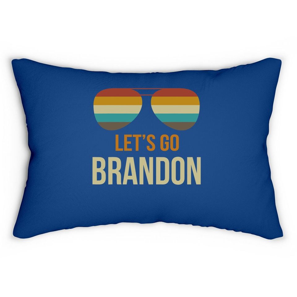Let's Go Brandon Retro Vintage Sunglasses Lumbar Pillow