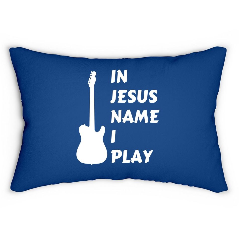 In Jesus Name I Play Christian Faith Religious Lumbar Pillow