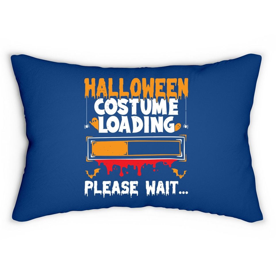 Halloween Costume Loading Please Wait Lumbar Pillow