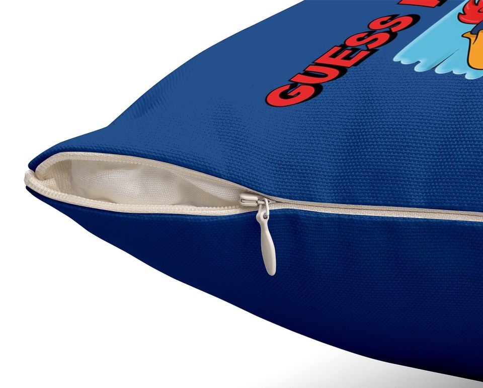 Funny Guess What? Chicken Butt! Throw Pillow