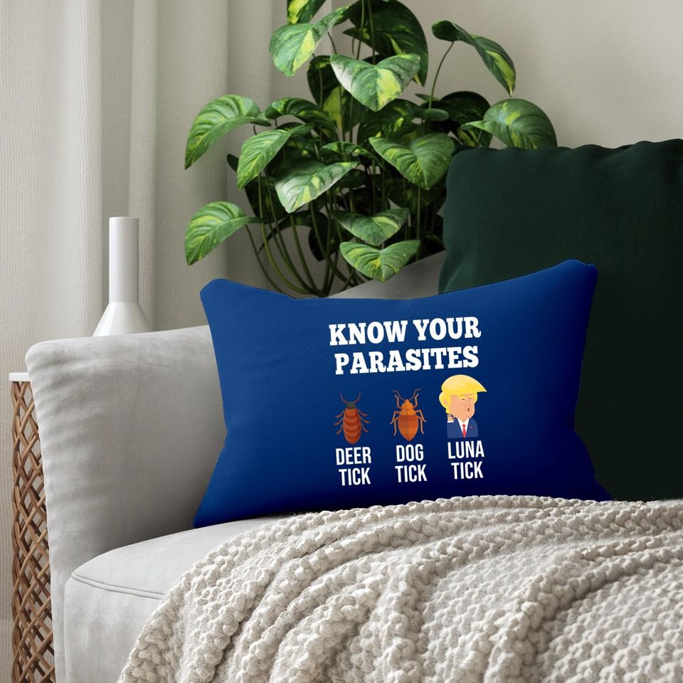 Know Your Parasites Funny Luna Tick Resist Lumbar Pillow