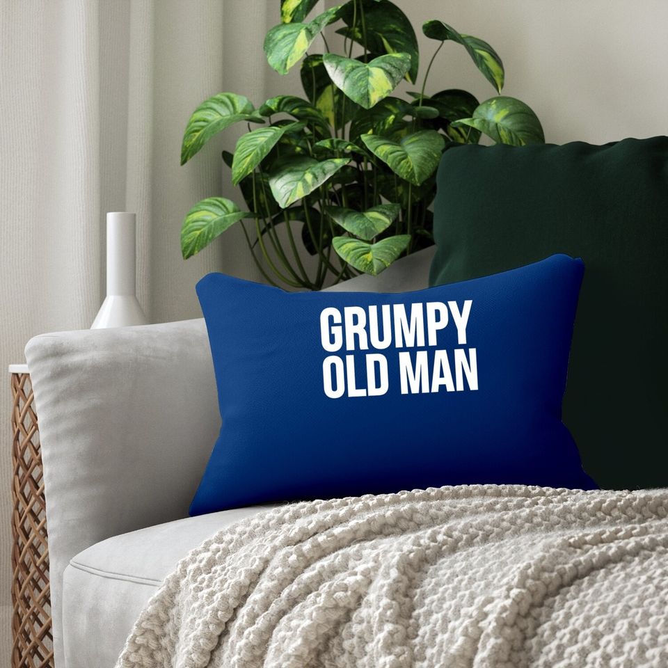Funny Gift Grumpy Old Man Lumbar Pillow