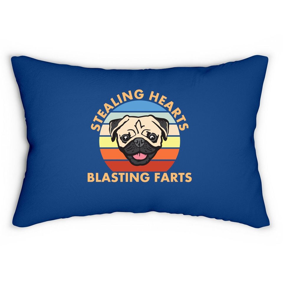 Stealing Hearts And Blasting Farts Dog Pug Lumbar Pillow