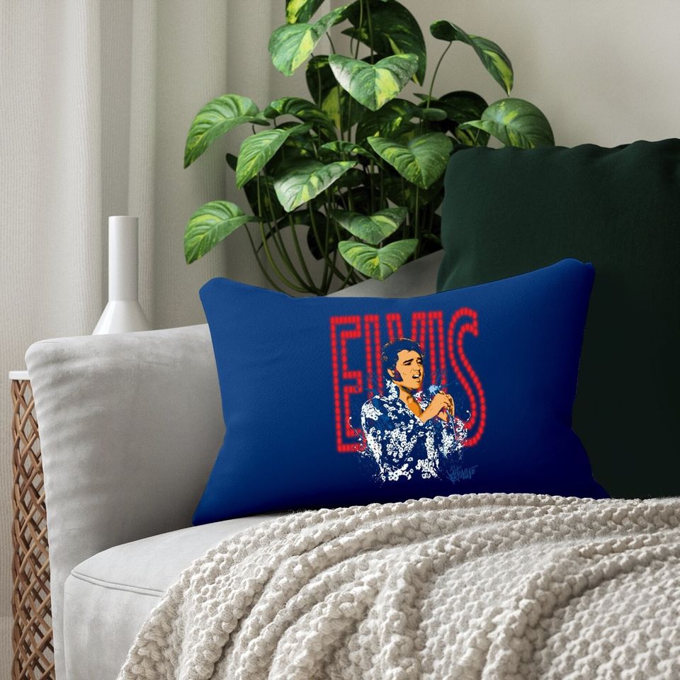Elvis Presley Singing Lumbar Pillow