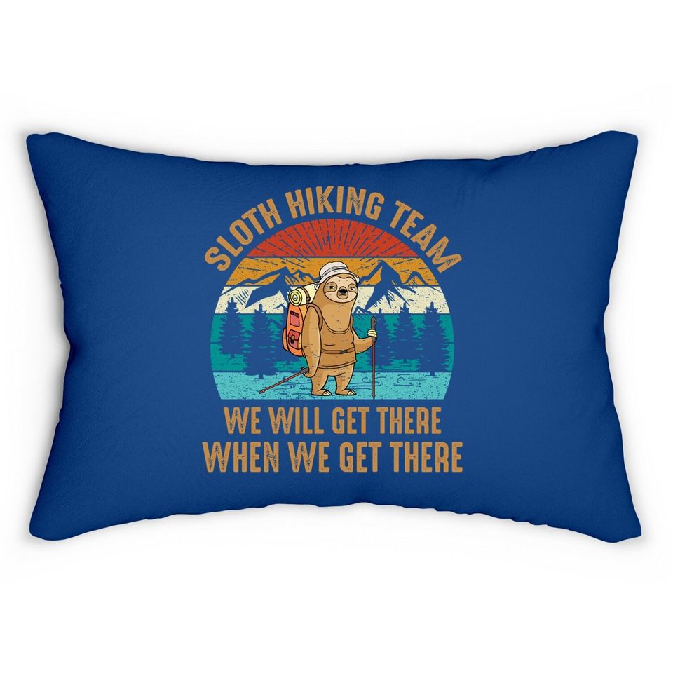 Sloth Hiking Team Lumbar Pillow