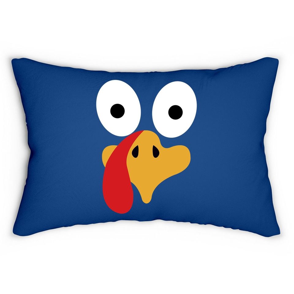 Cute Turkey Fall Thanksgiving Lumbar Pillow