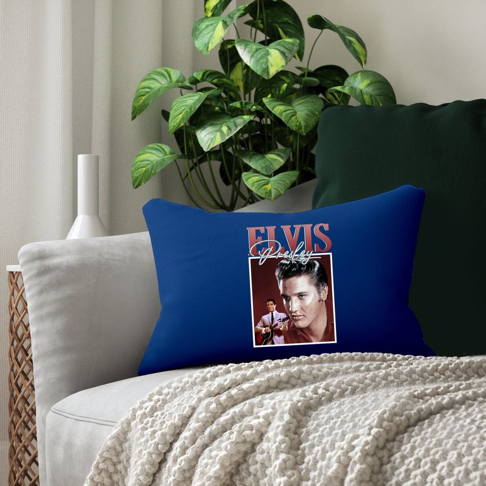 Elvis Presley Vintage Singer Lumbar Pillow