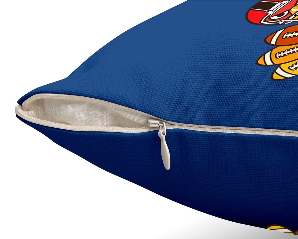 Cool Thanksgiving Football Gobble Player Turkey Gift Throw Pillow