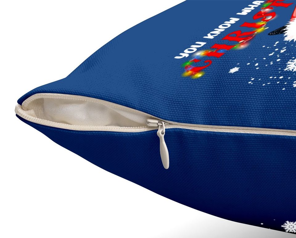 Black Cat I Got Fat For Christmas Classic Throw Pillow