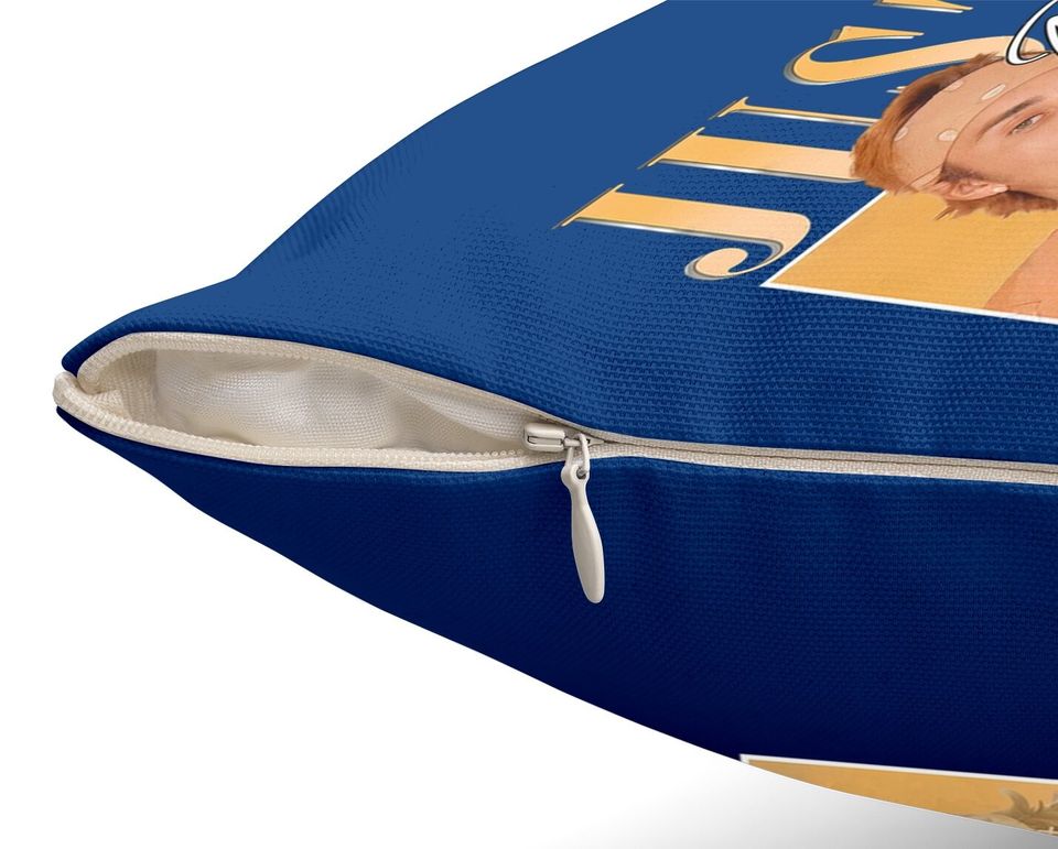 Vintage Justin Bieber Homage Throw Pillow