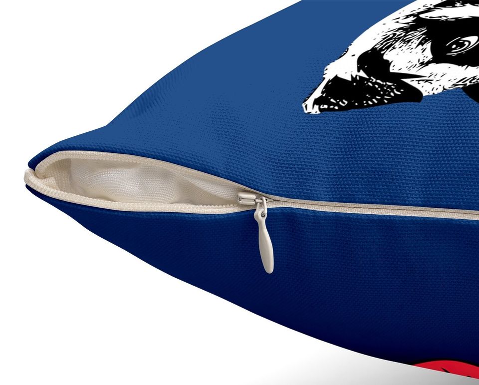 Dog With Boxing Red Gloves Throw Pillow