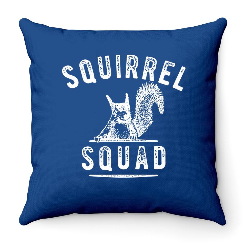 Squirrel Squad Cute Throw Pillow