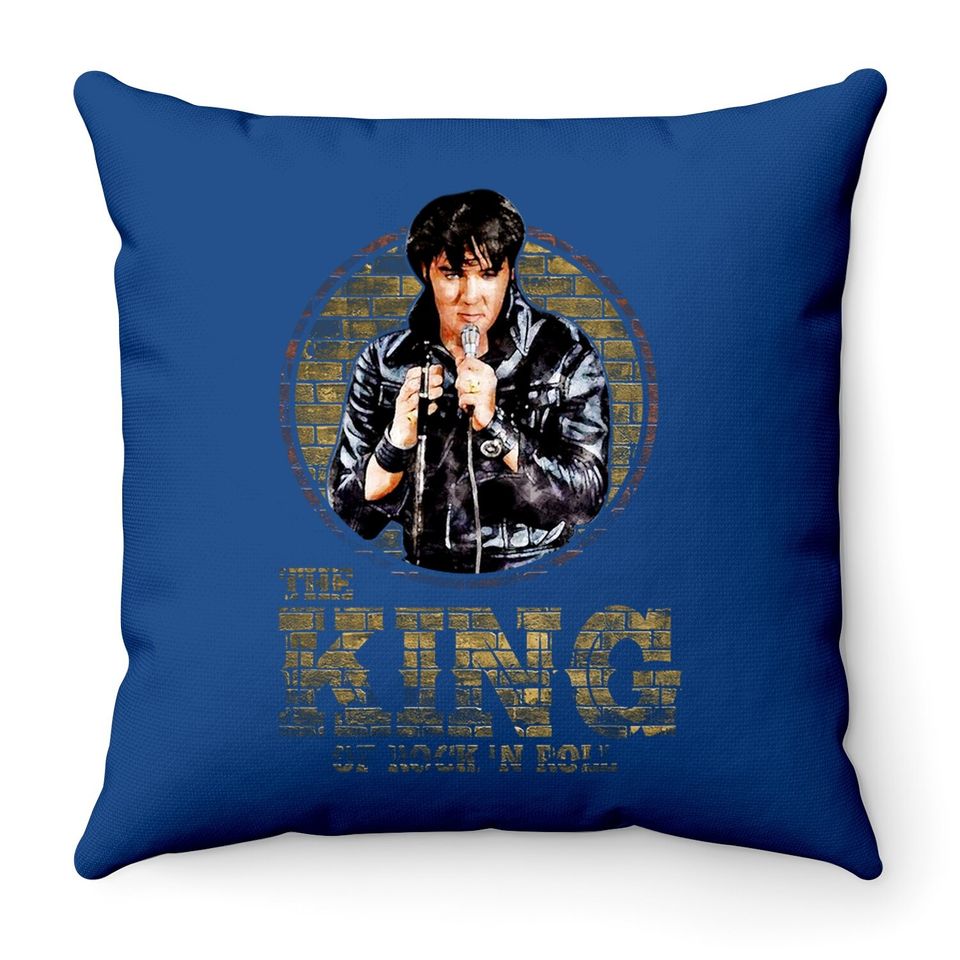 The King Of Rock And Roll Throw Pillow