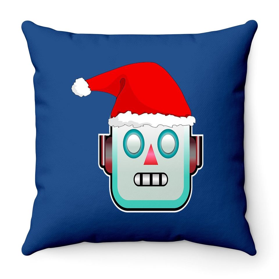 Santa Robot Merry Christmas Gifts For Robot Loves Classic Throw Pillow