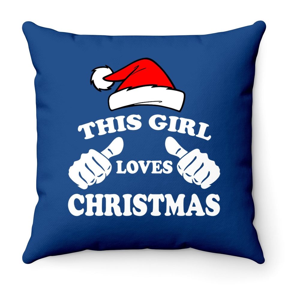 This Girl Loves Christmas Fitted Scoop Throw Pillow