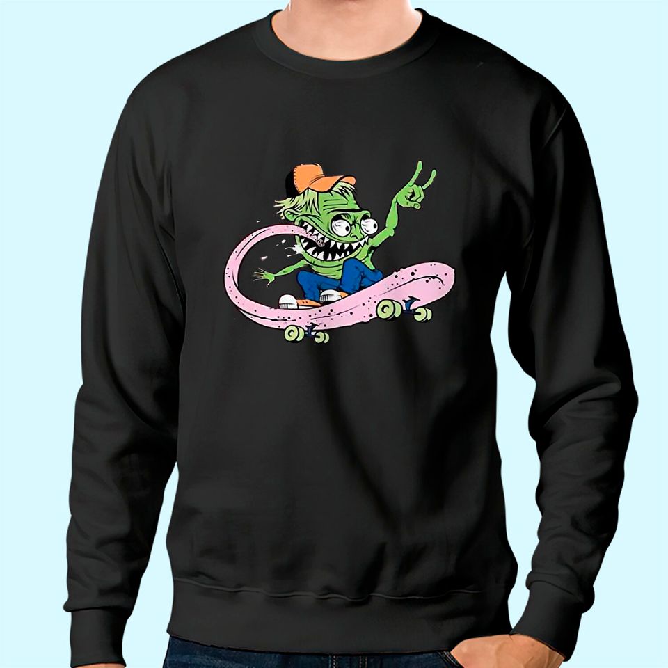 Pop Threads Skateboard Monster Sweatshirt