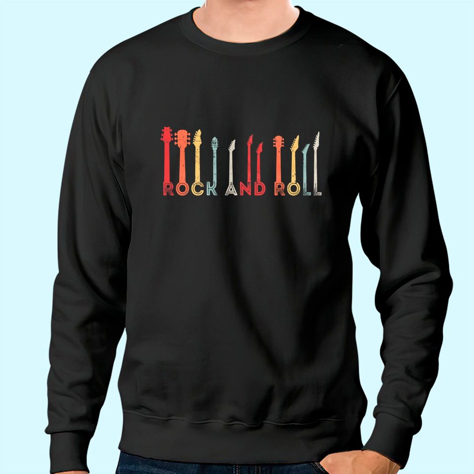 Rock And Roll Vintage Design Concert Band Sweatshirt