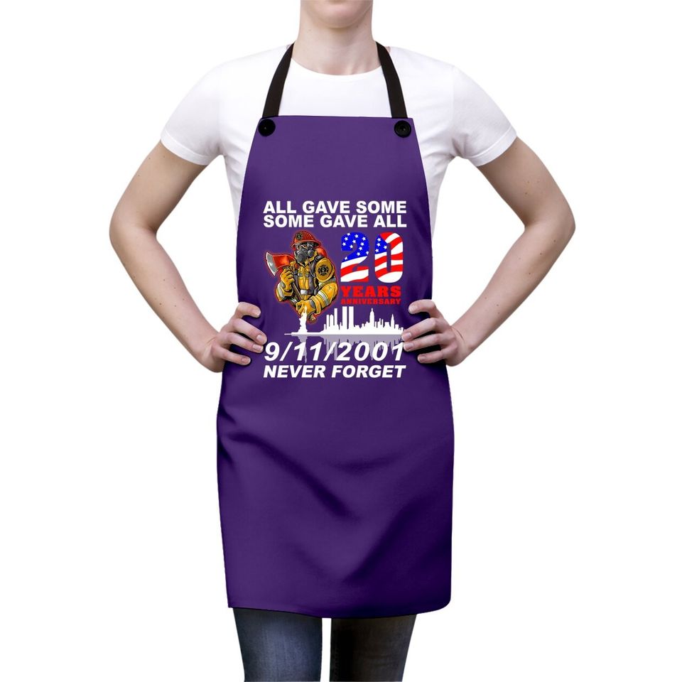 Never Forget 9-11-2001 20th Anniversary Firefighters Aprons