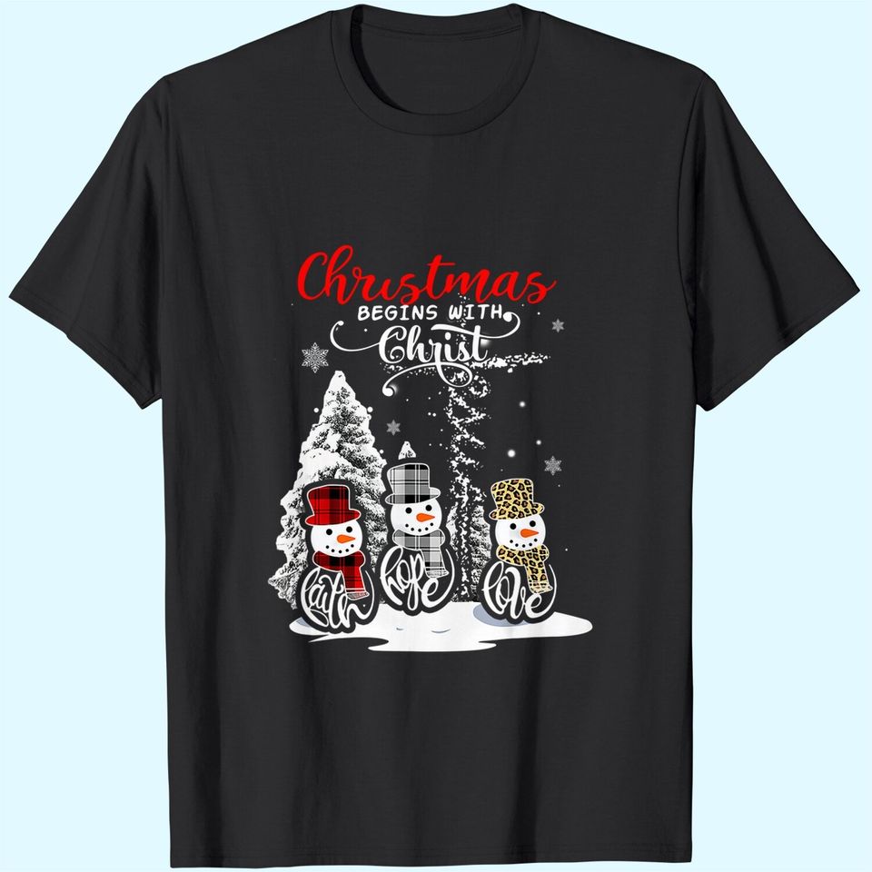 Christmas Begins With Christ T-Shirts